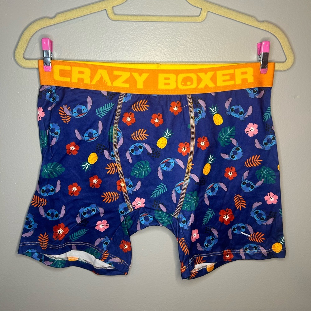 NWOT Adult Lilo and Stitch Hawaiian Style Unisex Boxer Briefs Stretch